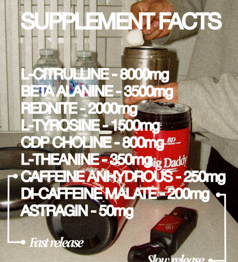 THE BIGDADDY PRE WORKOUTS SUPPLEMENT FACTS