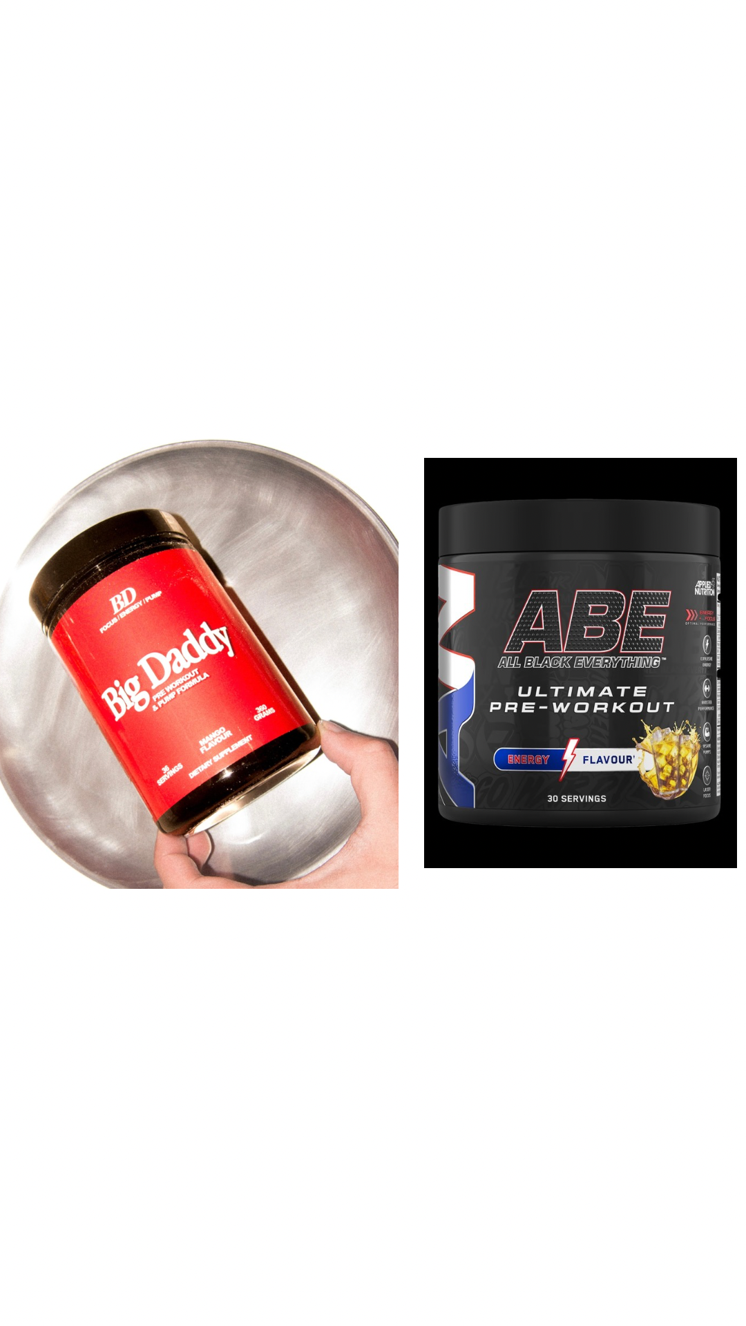 BigDaddy vs ABE pre workout comparison UK 2026