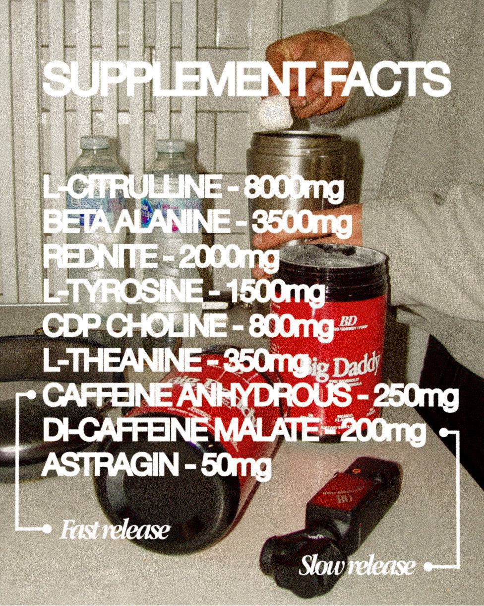 THE BIGDADDY PRE WORKOUTS SUPPLEMENT FACTS